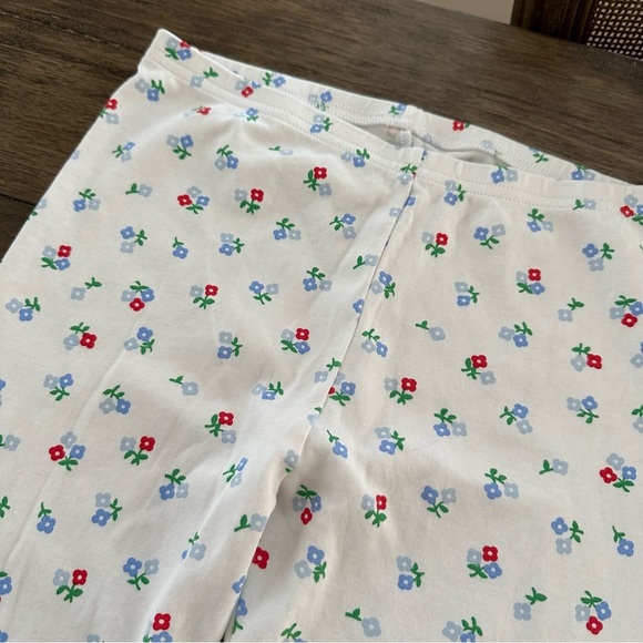 The Beaufort Bonnet Company Girls 12 Floral Pajama Bottoms Pants Blue Floral Red - Picture 2 of 3